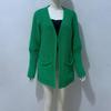 Women's Knit Pocket Cardigan Sweater - Solid Color, Loose Fit, Autumn/Winter Fashion