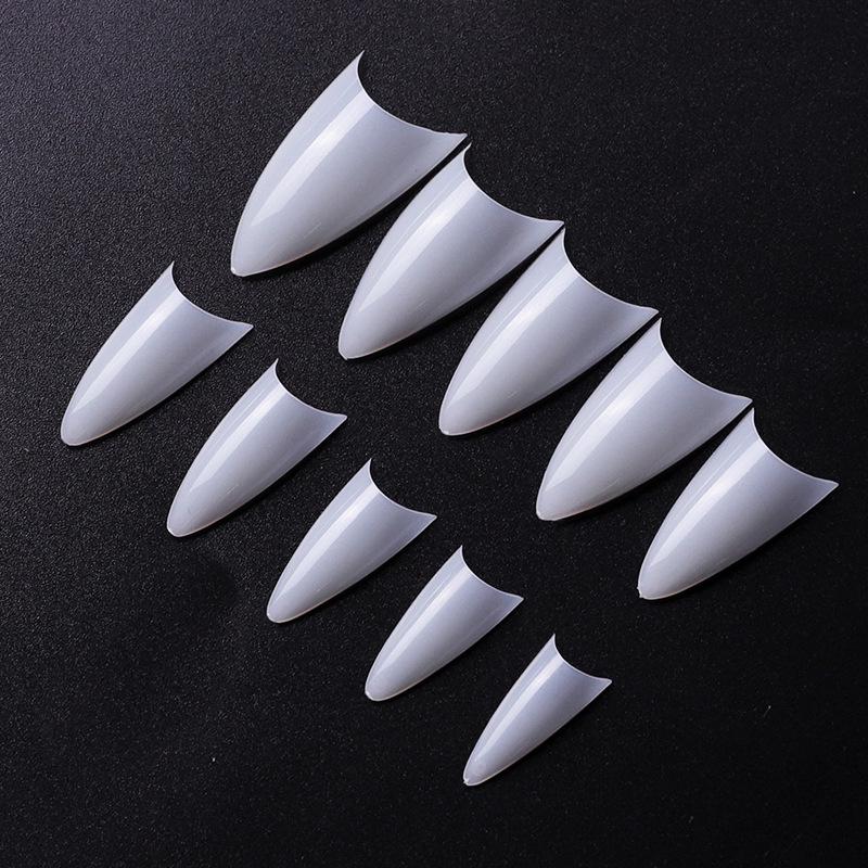 

Подушечки для ногтей Manzilin, подушечки для ногтей с заостренным кончиком, накладки для ногтей, накладные ногти, готовая упаковка из 500 штук