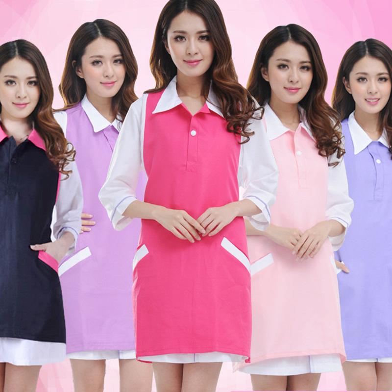 

Women s Sleeveless Work Apron for Spa, Health Club, and Beauty Salon Technician