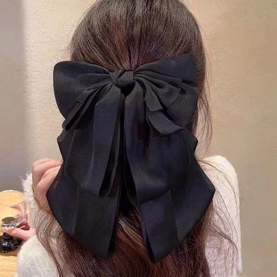 Elegante französische Satinschleifen-Haarnadel für Damen