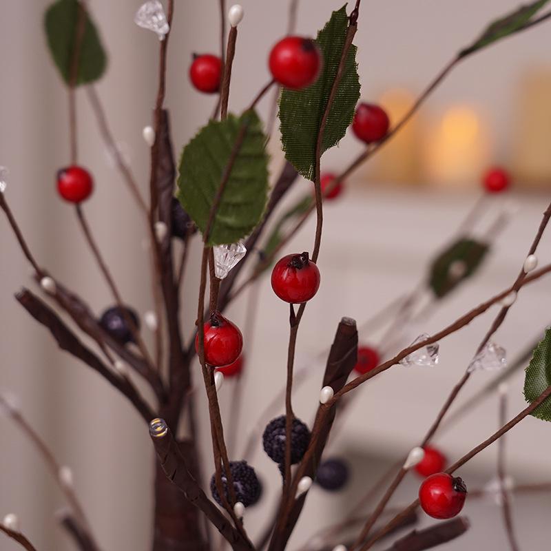 LED Red Berry Luminous Tree - Indoor Christmas Decoration for Parties