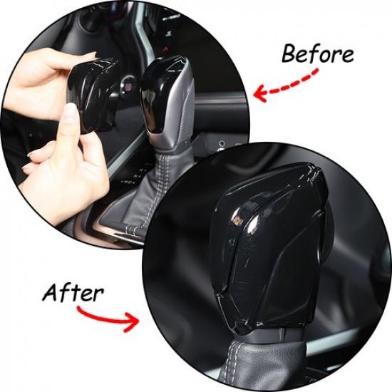 Glossy Black ABS Center Gear Shift Knob Trim Cover For Subaru WRX VB AT -24