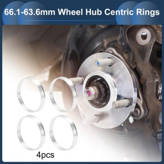 

OD 661mm to ID 636mm Car Wheel Hub Centric Rings Aluminum Alloy 4 Pcs