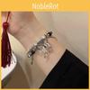 Luxury Alloy Butterfly Double Layer Bracelet For Women Trendy Design