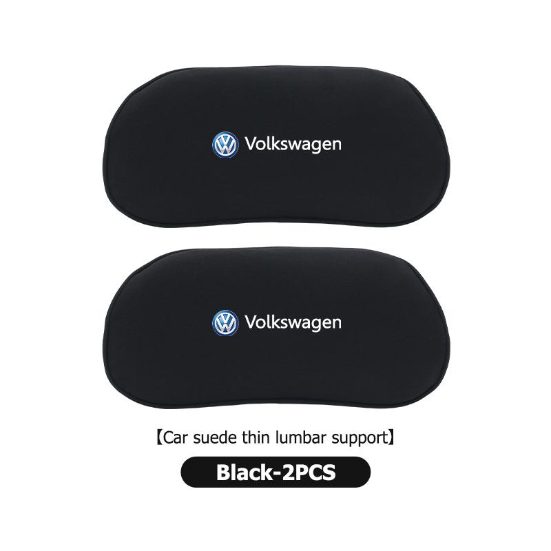 BIG1 Car Suede Headrest Neck Support Soft Seat Lumbar Accessories For Volkswagen VW Polo Jetta Sagitar Magotan Passat B5 B6 B7 CC