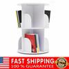 2 Tier Rotating Bookshelf 360 Display Bookcase White Bookshelf Organizer for Kids&Adults for Kids Room Bedroom Home Office