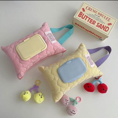 Cartoon Animal Flip Cover Tissue Box Wet Wipes Case Car Hanging Bag Paper Holder Storage Removable Napkin Storage Hanging Box