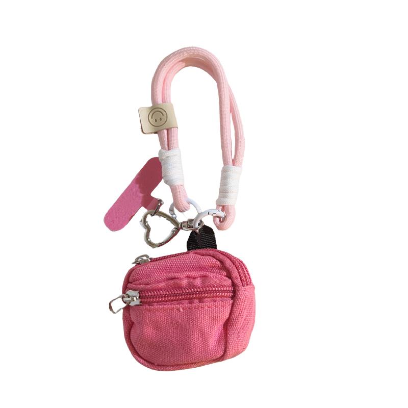 Girly Pink Bag Lanyard - New Creative Phone Case String, Rotating Clasp Keychain, Charm for Earphone Cases/Bags, Cute Accessory
