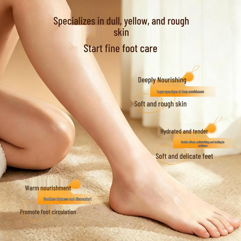 Herbal Turmeric & Mugwort Warming Foot Mask - Dispels Cold & Dampness, Waterless Foot Spa