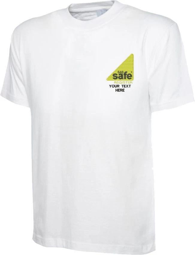 Personalised Embroidered Gas Safe T Shirt Officially Registered Merch Uneek Top 6 XL