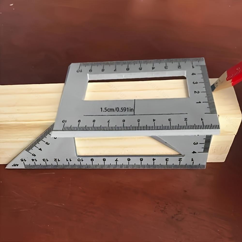 Precision Aluminum Square Ruler, Angle Ruler, Multi-Angle Measuring Tool - 45 °/90 ° Woodworking Ruler - High Precision Measuring Instrument