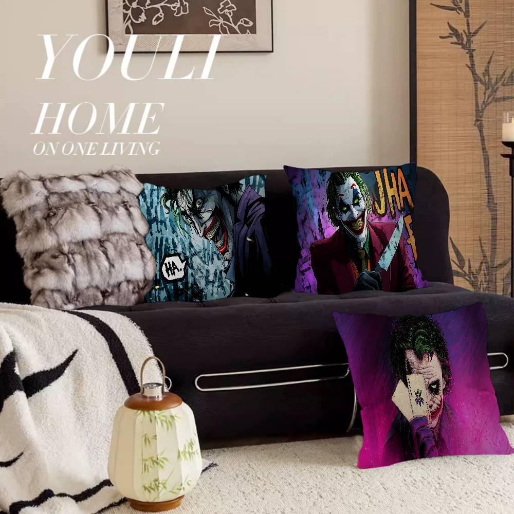 J-Joaquin P-Phoenix J-Joker Anime Decorative Room Aesthetics Pillow Case Home Decor Bedroom Sofa Bed Couch Pillow Cover 45x45