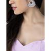 Fashion Oversized Stud Earrings American Diamond Stylish Trendy Jewellery Gift for Women & Girls