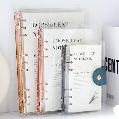 Clear Student PVC 6-Hole Loose-Leaf Binder Notebook Diary (A5/B5)