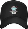 Astronaut Ninja Meditating With Sword Baseball Cap Polyester Casual Adjustable Sport Hat
