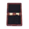 Wooden & Maroon Bassoon Reed Case Hand Carved Bassoon Reed Box for 3pcs