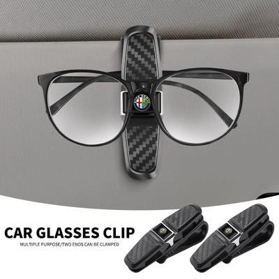 Car Sun Visor Sunglasses Clip ABS Eyeglasses Case Auto Accessories For 159 Giulietta Giulia 147 Mito 156 166 Stelvio