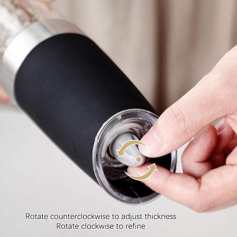 Electric Pepper Grinder Salt And Pepper Grinder Adjustable Coarseness Spice Mill With Led Light Kitchen Tool
