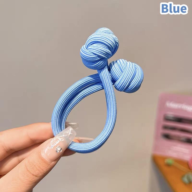 High Ponytail Hair Band Elastic Rubber Chinese Knot Hair Rope Scrunchies Hair Tie Simple Knotted Head Rope For Women Decor Gift