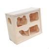 Hamster House Wooden Hideout Ventilated Cabin Tunnel Shelter for Dwarf Gerbils Lemmings Mice