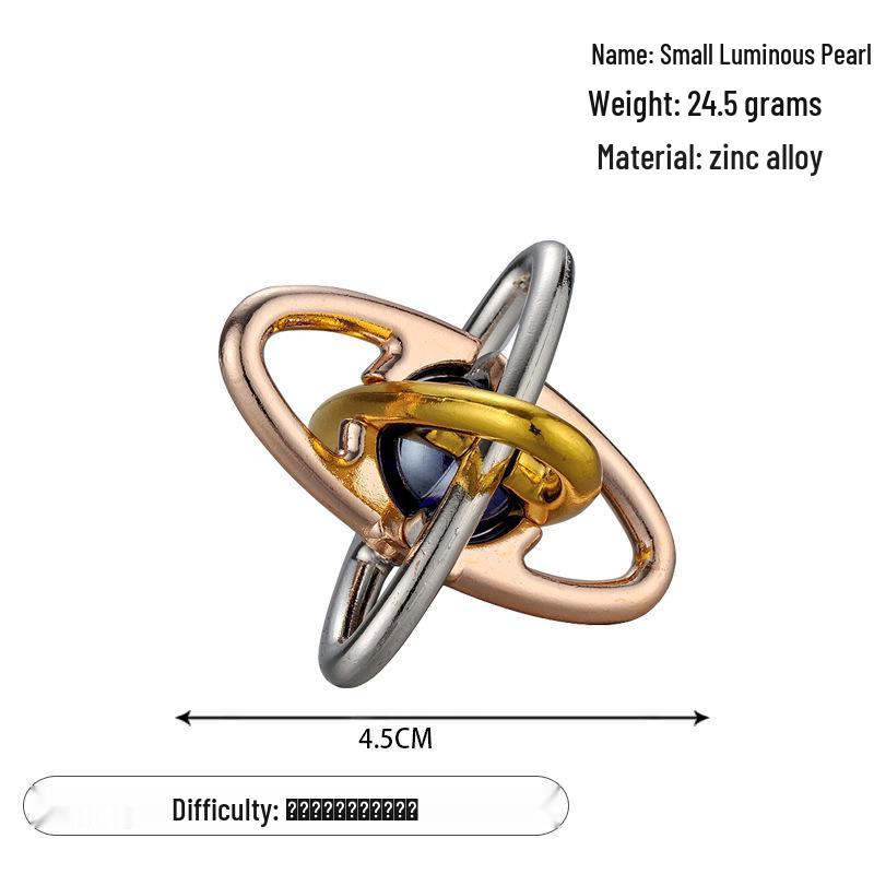 Zinc Alloy Kongming Puzzle Lock: Disentanglement Ring Educational Toy