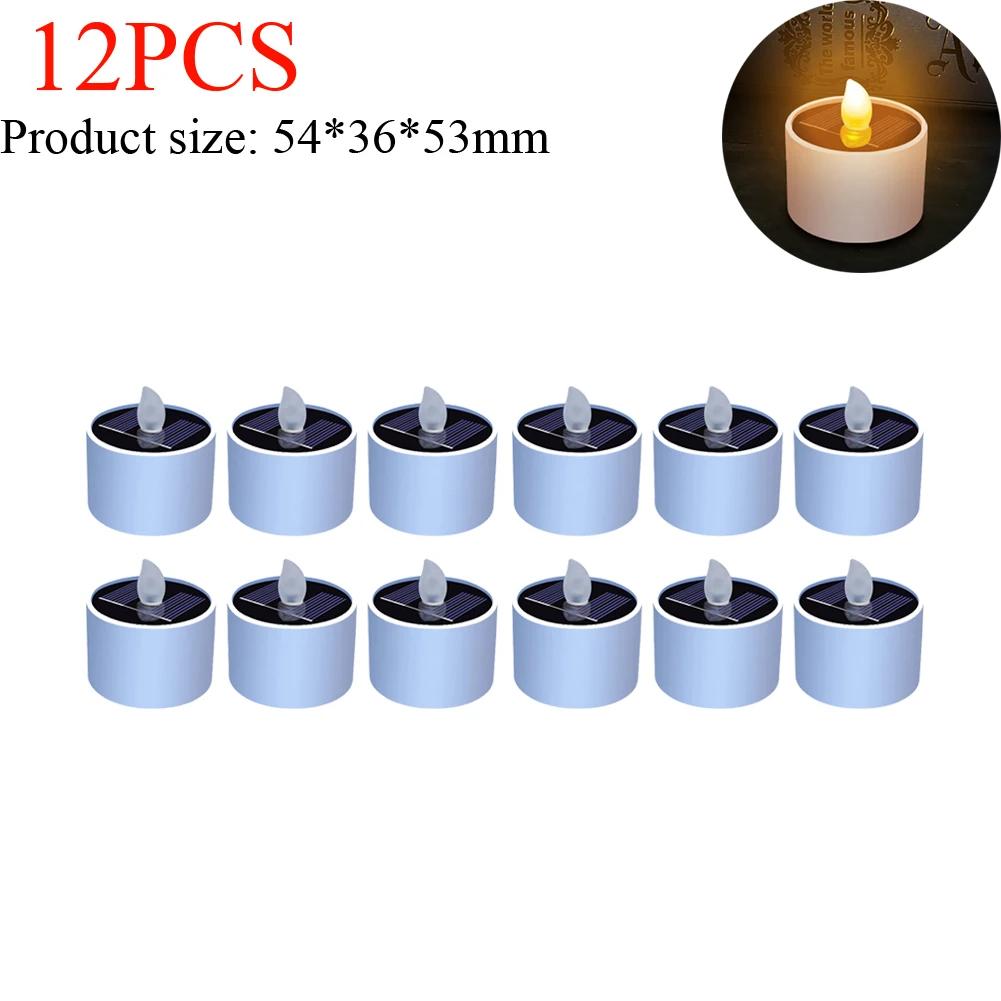 30pcs Solar Tea Light Led Candles Flameless Outdoor Waterproof Solar Tea Lights Rechargeable Candles for Party Garden Home Decor