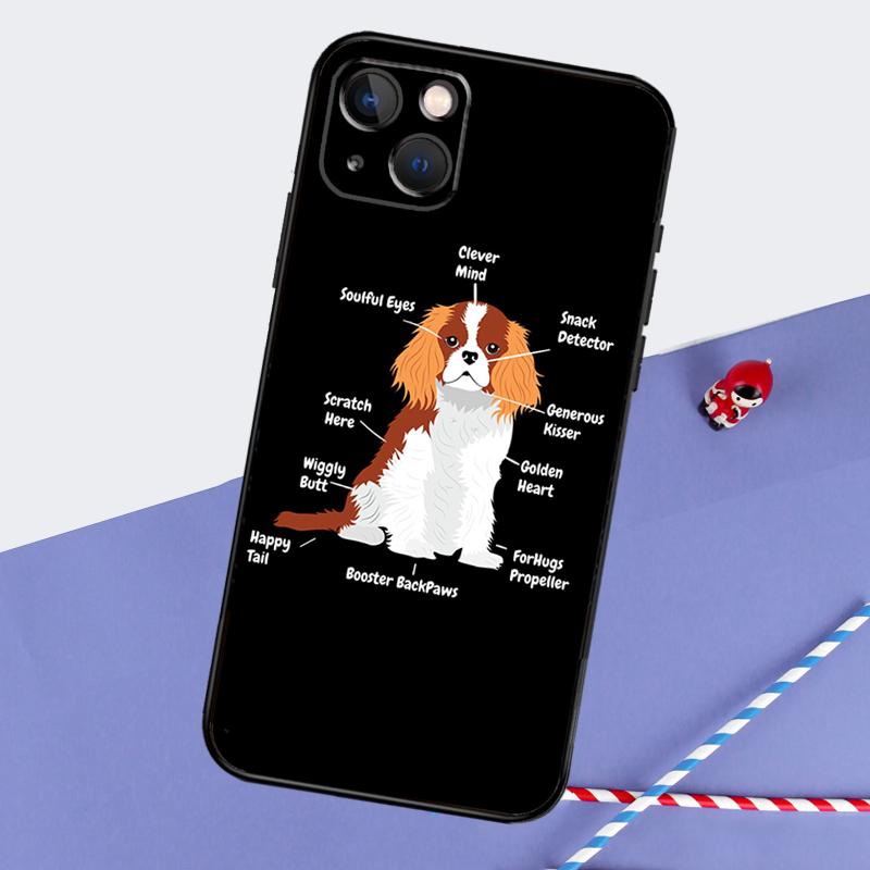 Cavalier King Charles Spaniel Dog Phone Case For iPhone 16 Pro Max 11 13 14 15 Pro Max 12 Mini XR 16 15 Plus 16e Back Cover