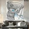 Tatty Teddy Wall Tapestry Aesthetic Wall Hanging Printed Fabric Blanket Decorative Tapestries for Bedroom Living Room Home Decor