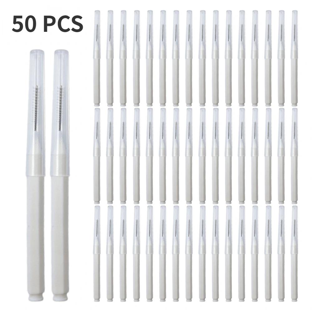 5/10/50PCS Mini Eyebrow Brush Brow Perm Brush Disposable Brow Lifting Brushes Bendable Micro Eyelash Brush Applicators Tools