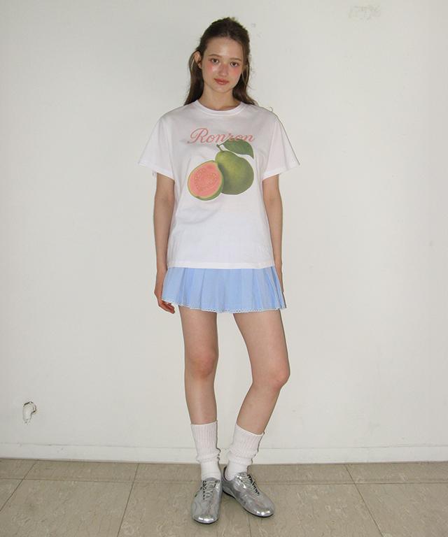 RONRON Guava Basic Fit T Shirts White