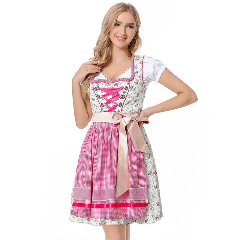 Women's Oktoberfest Dirndl Dress, Traditional Bavarian Beer Festival Outfit For Party