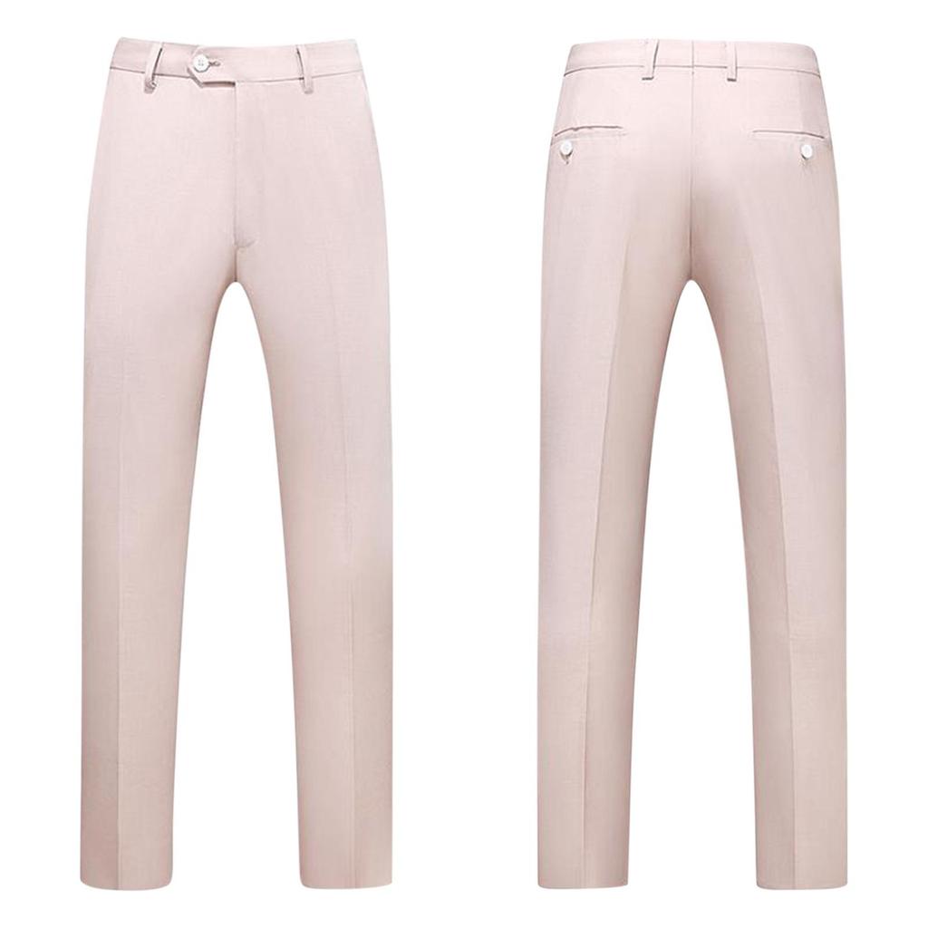Men's Oversized Solid Color Suit Pants Men's Business Casual Straight Leg Suit Pants
