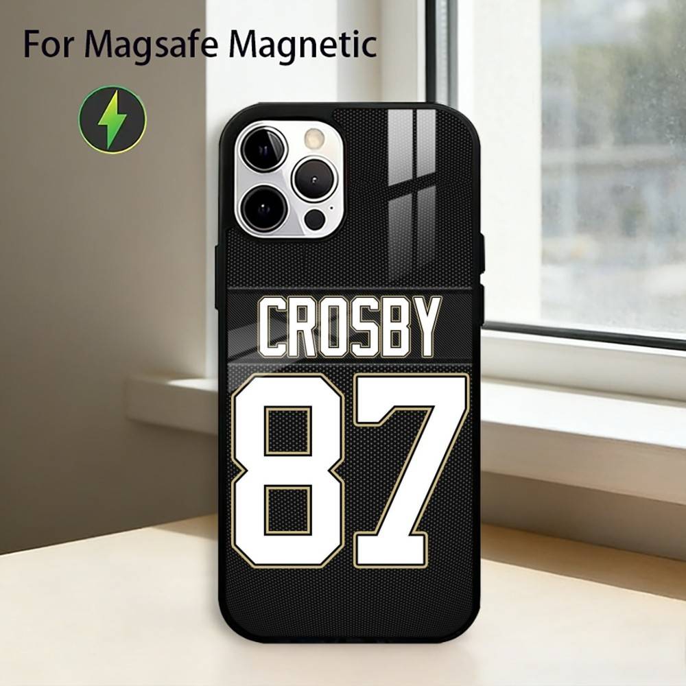 Hockey Player Sidney C-Crosby Phone Case For iPhone17,16,15,14,13,12,11 Plus,Pro Magnetic For Magsafe Wireless Charging