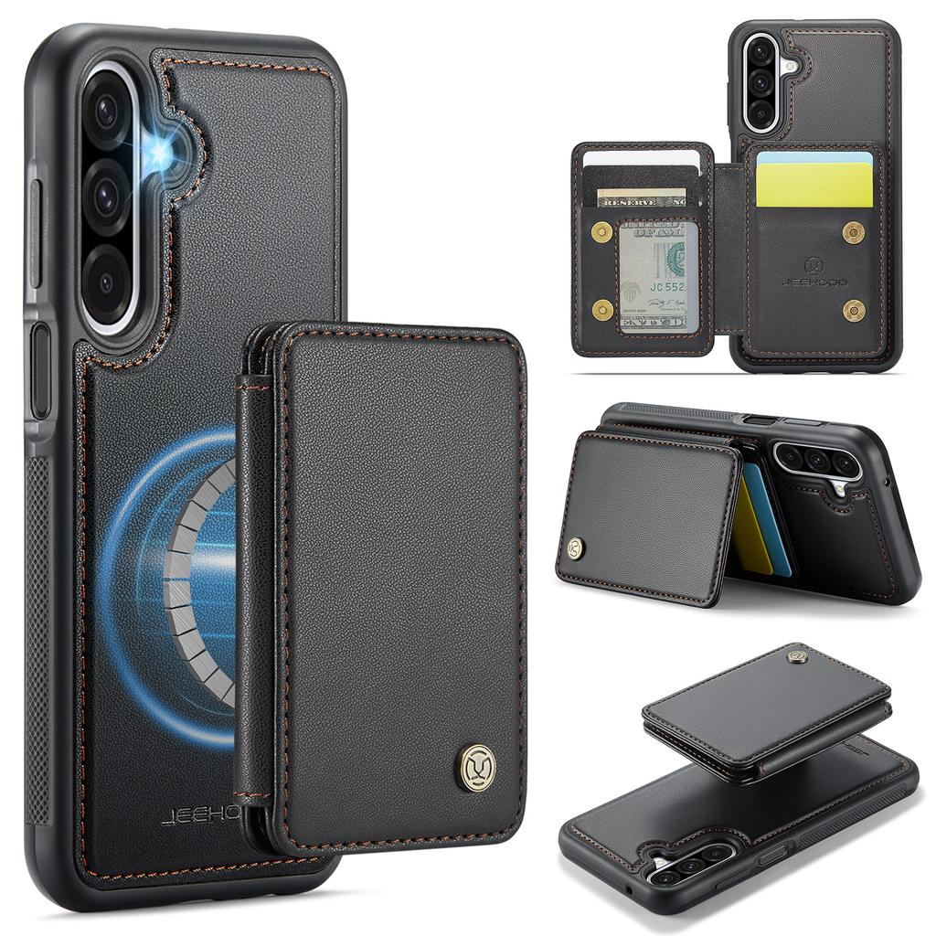 Etui JEEHOOD J05 ze skóry na Samsung Galaxy A26 5G z odpinaną magnetyczną kieszonką na karty