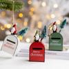 Iron Santa Claus Mailbox Pendant Cartoon Christmas Tree Pendant Mailbox Hanging Pendant  New Year