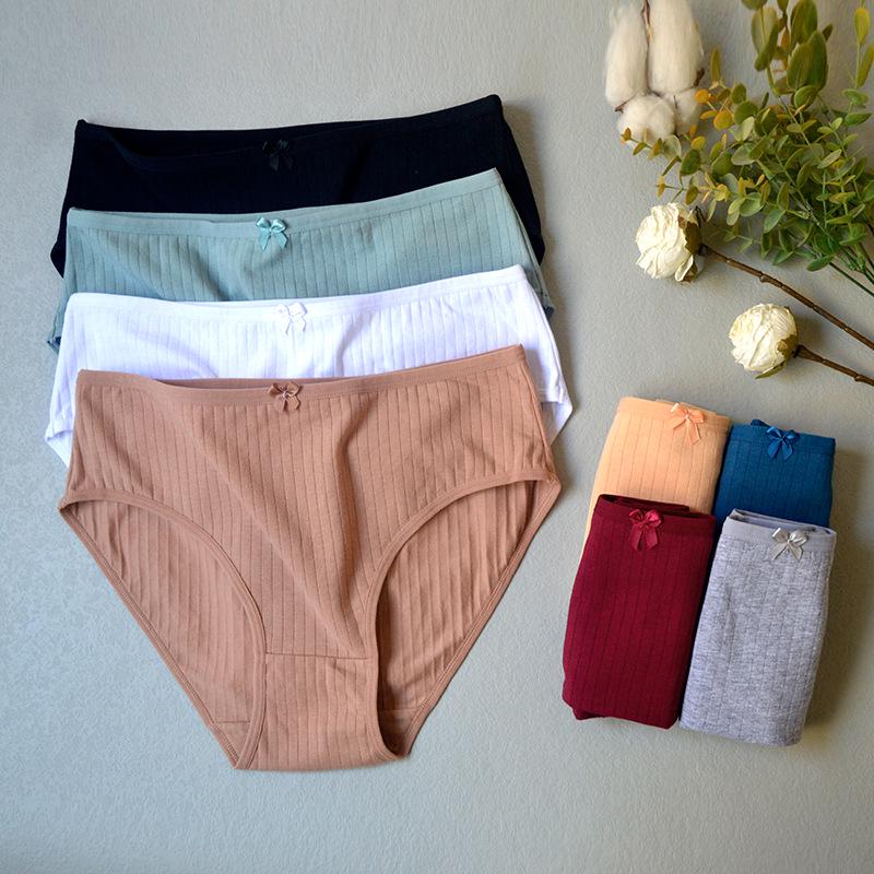 Plus Size High Waist Pure Cotton Women's Panties - Mommy Triangle Style, Autumn Collection