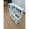 Wooden Toy Kitchen with Realistic Lights and Sounds Extractor Hood Water Dispenser Coffee Maker Refrigerator Oven
