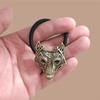 Viking Metal Wolf Hair Band Animal Decoration Hair Ring Elastic Ponytail Braid Girl Hair Accessories