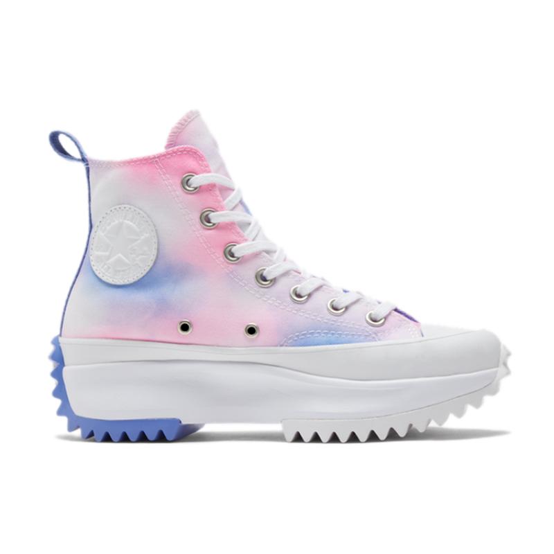 Converse Run Star Hike Comfortable & Versatile High Top Canvas Shoes Women's Blue Pink