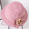 WTEMPO Elegant Floral Bow Decorated Sun Hats Breathable Foldable Hollow-out Caps Spring Summer Fashion Versatile Casual Beach Fishing Hats