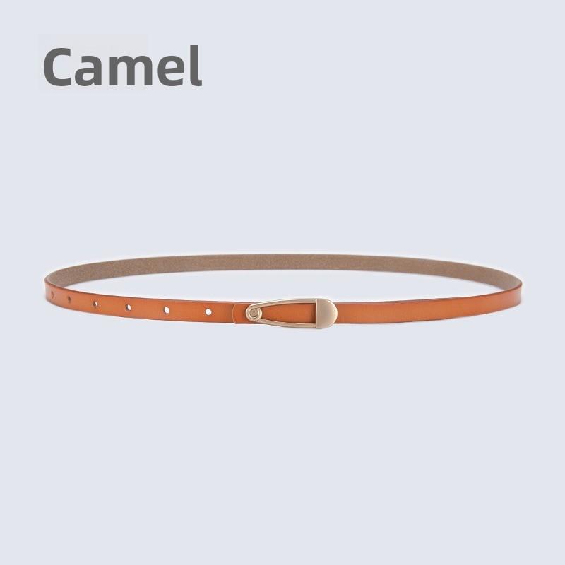 New arrival calfskin belt women's silm pattern thin belt