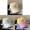 Embroidered Butterfly Bow Baseball Cap With Breathable Cotton Material For Casual Wear