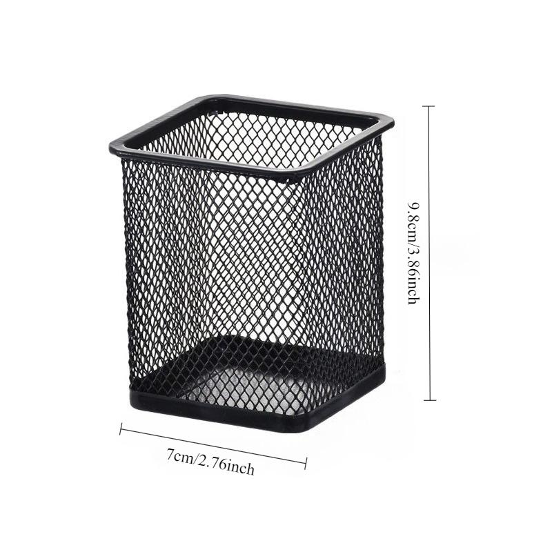 4 Grids Mesh Desk Organizer Office Supplies Pen Holder Multipurpose Space Saving Desk Organizer Storage Basket for Home Office