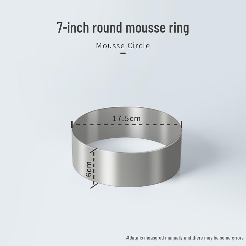 Round Square Heart-Shaped Mousse & Tower Ring, 4-10 Inch, Stainless Steel Baking Mold.