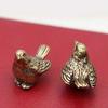 Sparrow Tea Pet Vintage Brass Mini Sparrow Bird Figurine Ornament Sculpture  Home Office Desktop Decor