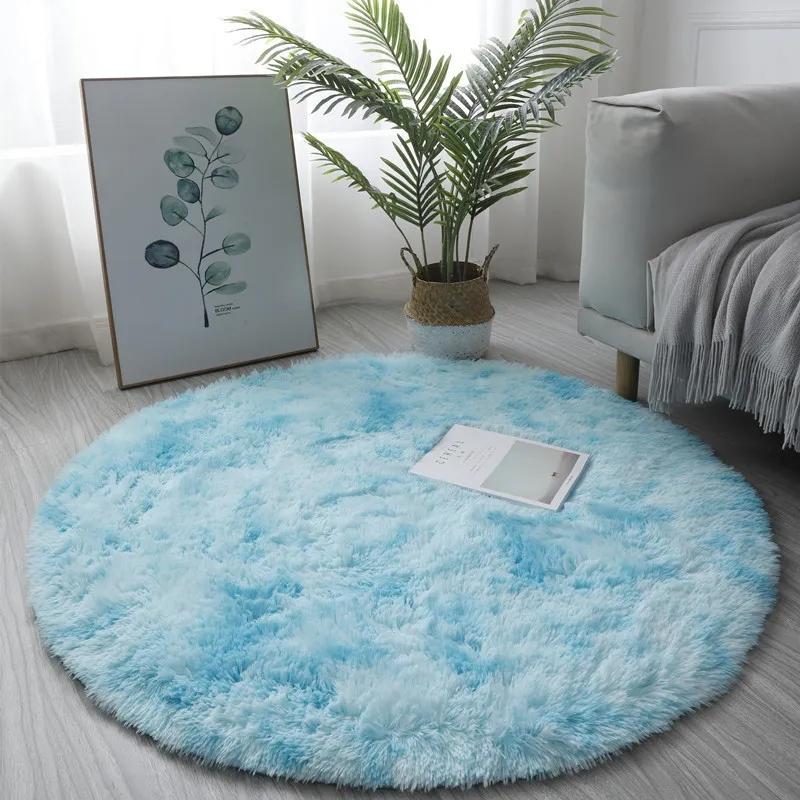 Super Soft Plush Round Rug Mat Fluffy White Carpets For Living Room Home Decor Bedroom Kid Room Decoration Salon Thick Pile Rugs