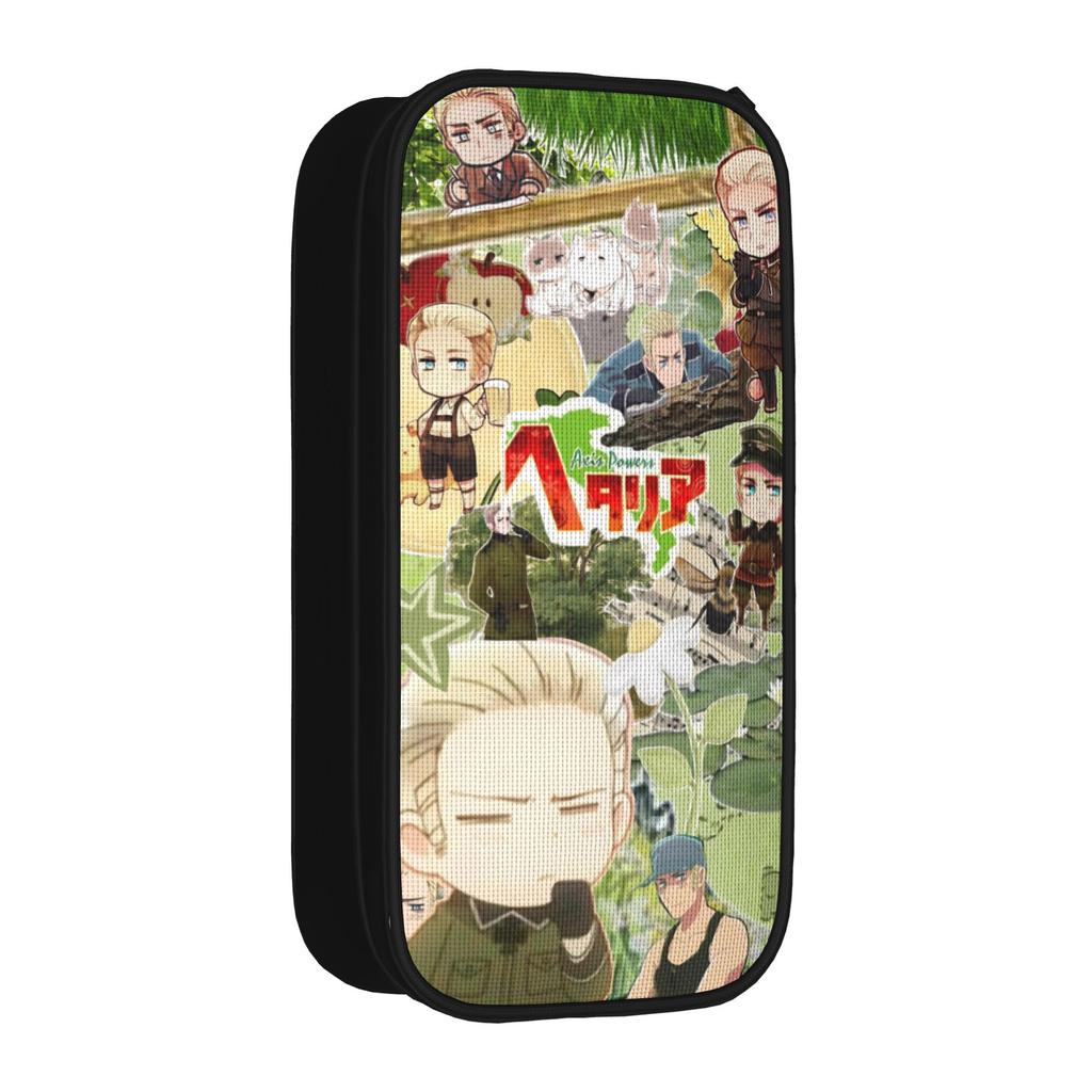 Hetalias Axis Powers Pencil Cases Classic Pen Bag Girls Boys Large Storage School Supplies Zipper Pencilcases