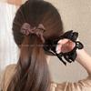 Bow folds tie hair ring Women do not hurt hair High elastic ball head rope does not restrain hair Small intestine ring
