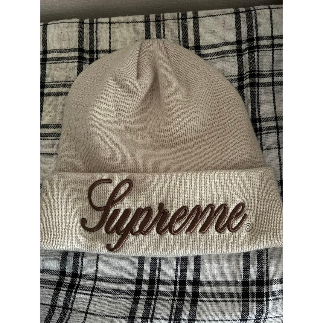 Used supreme new era beanie beige 24AW