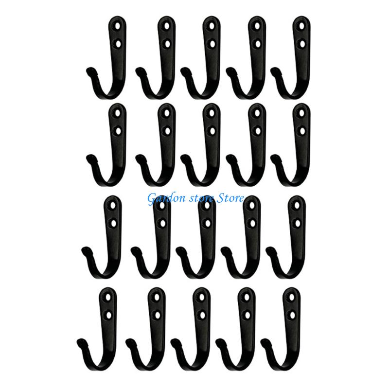 B0KB Carbon Steel Coat Hook Wall Mounted Towel Hanger Robe Hook with Screws